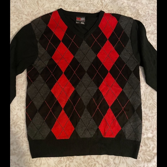 Men's V-Neck Pullover Sweater (XXL) - Picture 2 of 4